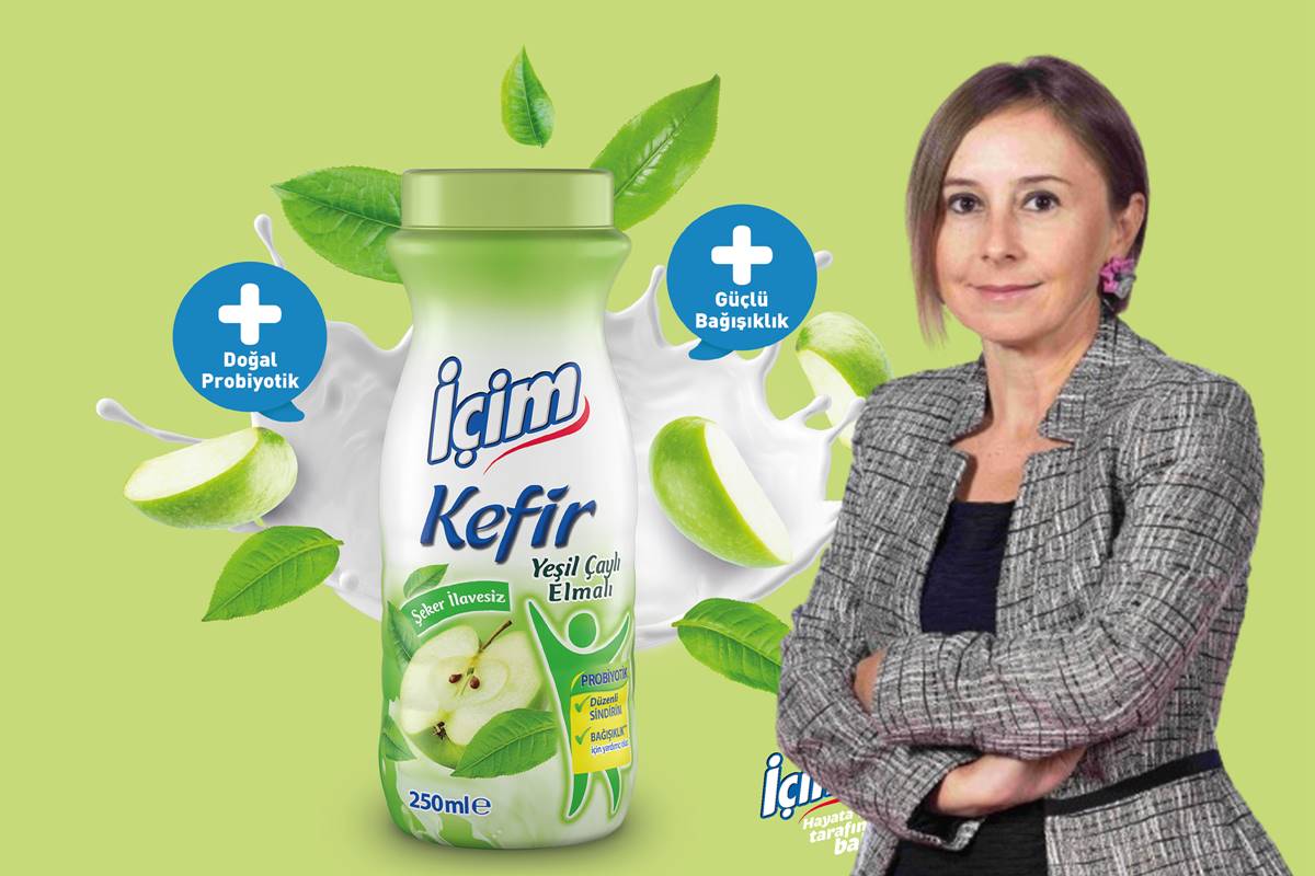 İçim Süt'ten elmalı ve yeşil çaylı kefir