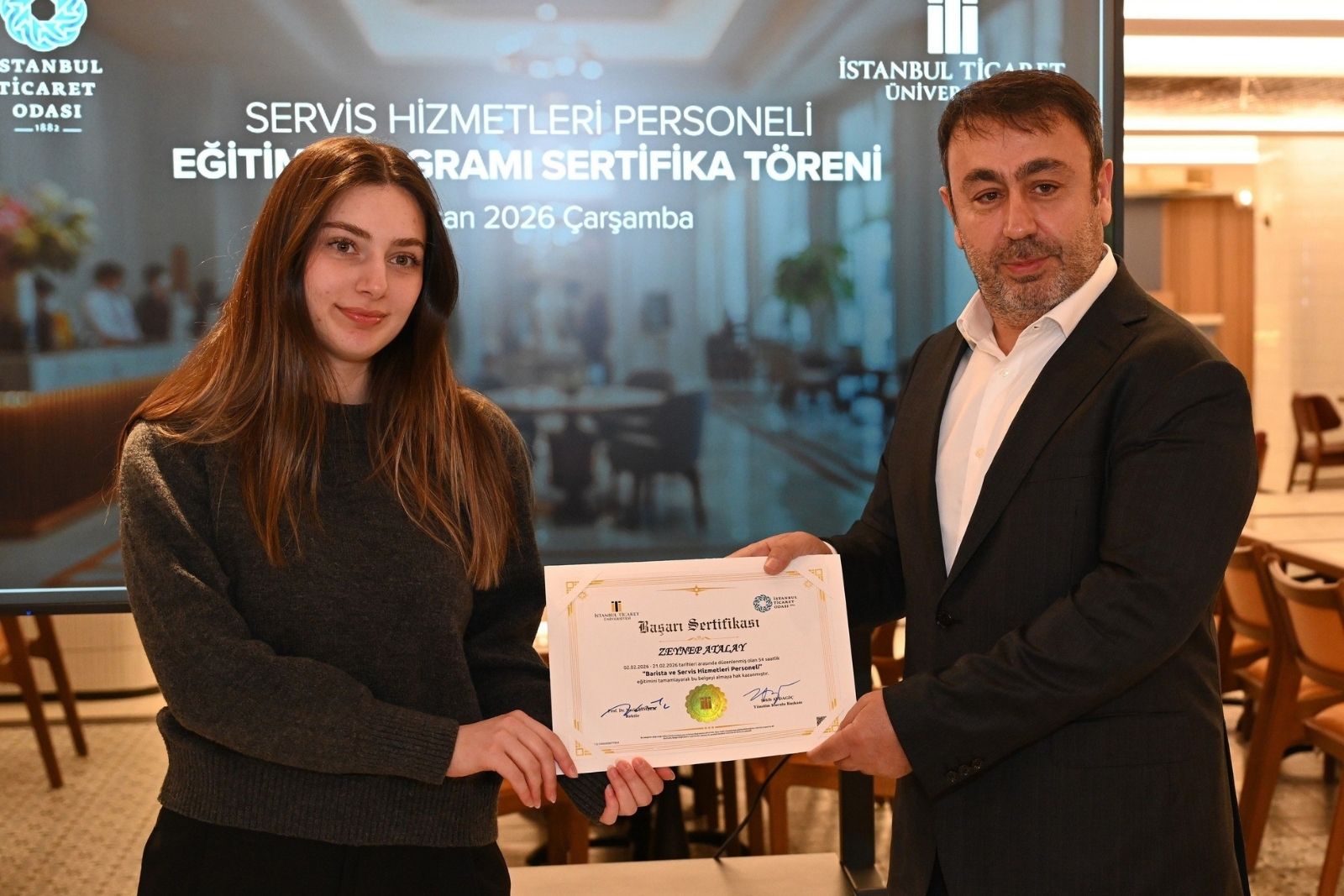 İTO'un düzenlediği servis ve barista eğitim programı tamamlandı 