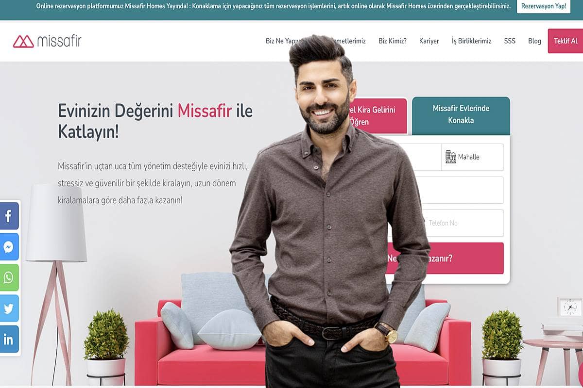 Kısa vadeli ev kiralama platformuna talepler %300 arttı
