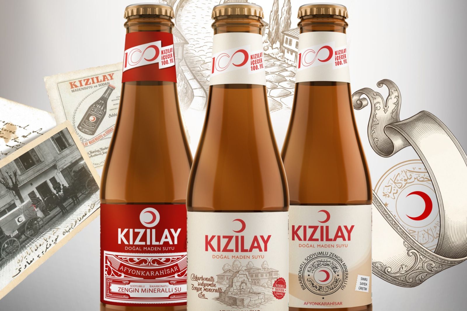 Kızılay Maden Suyu'ndan 100. yıla özel nostalji şişe serisi