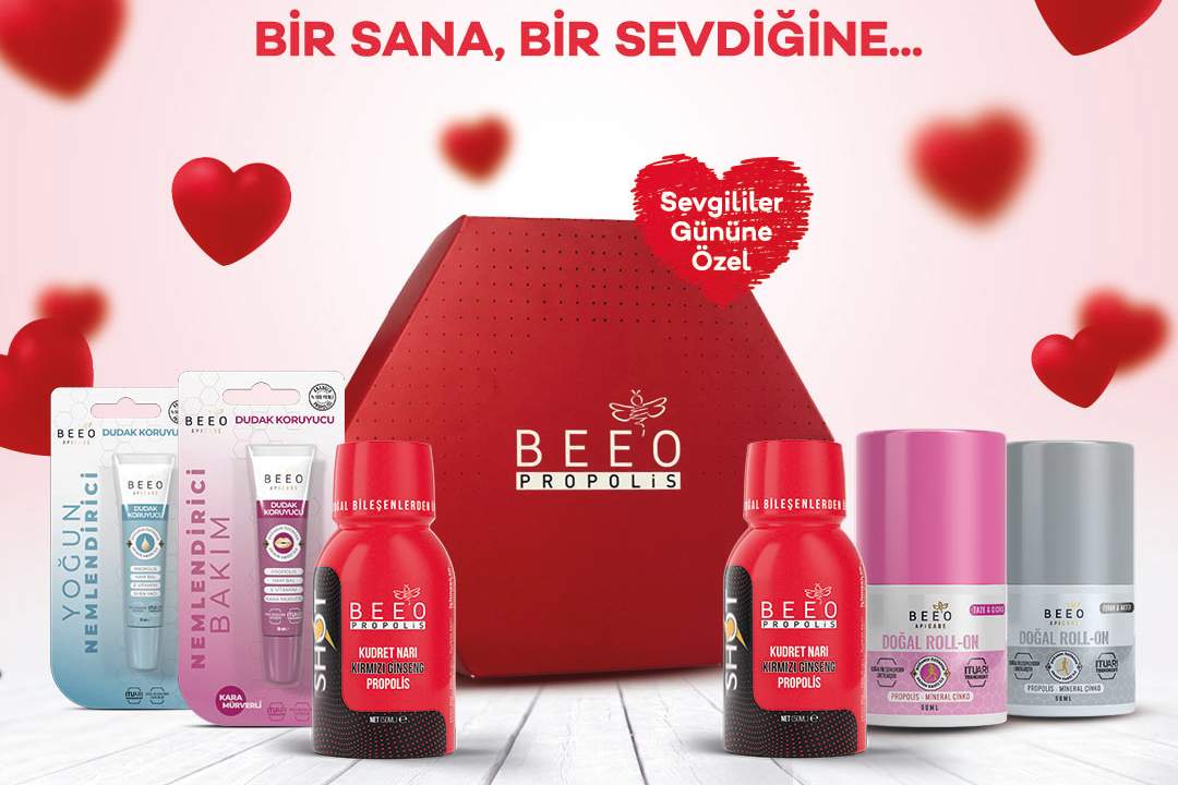 BEE'O Propolis "Zirvede Aşk" kutusu ile hem sevgilinizi hem kendinizi şımartın